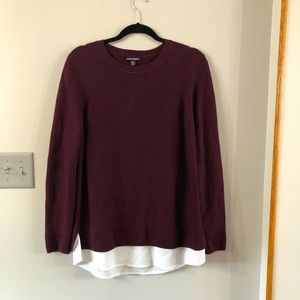 Hilary Radley Burgundy L Sweater